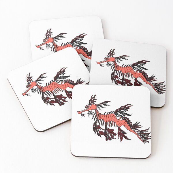 Item preview, Orange and Maroon Tribal Leafy Seadragon designed and sold by Steeb757.
