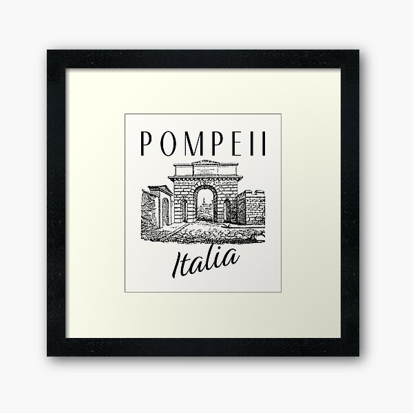 Item preview, Vintage-Style Pompeii Italia Ruins - Black designed and sold by TimelessLocales.