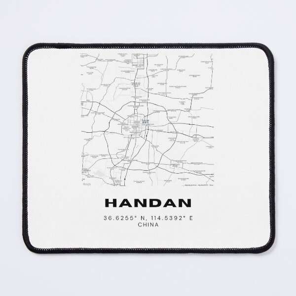 Item preview, Minimalist Handan Map Art - China City Coordinates Design designed and sold by RM-Journey.