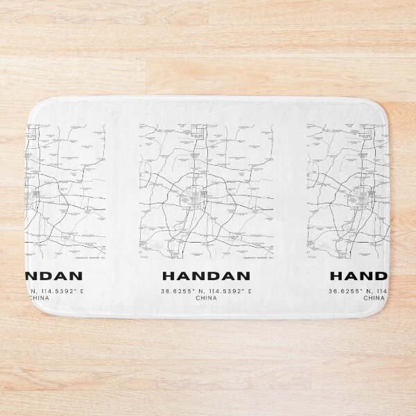 Item preview, Minimalist Handan Map Art - China City Coordinates Design designed and sold by RM-Journey.
