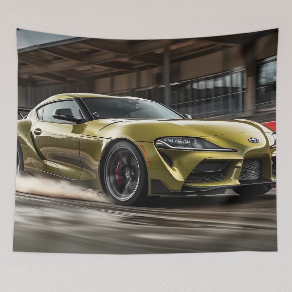 Item preview, Green Toyota Supra Poster – A Bold JDM Statement II designed and sold by AutoPopStudio.