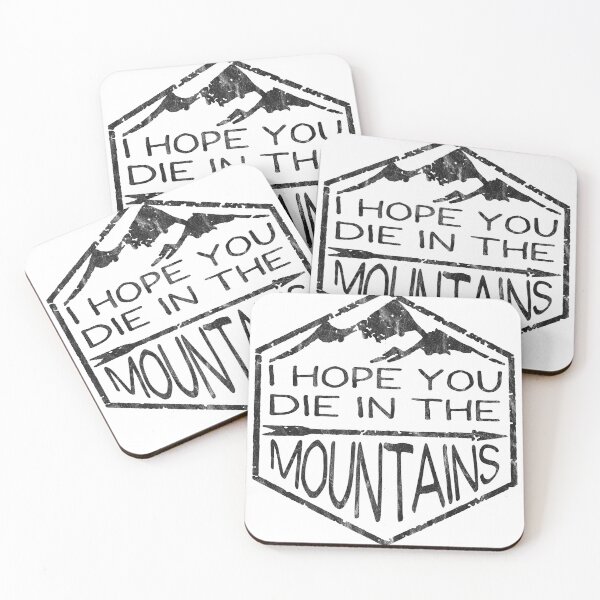 Item preview, I Hope You Die in the Mountains – Funny Hiking & Dark Humor Design designed and sold by RogueCreative.