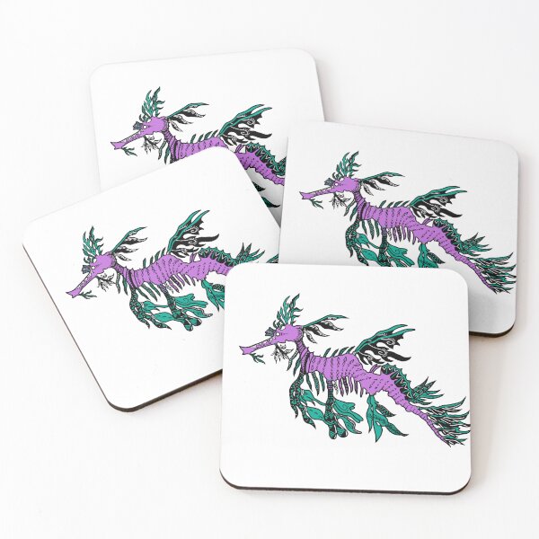 Item preview, Light Purple and Green Tribal Leafy Seadragon designed and sold by Steeb757.