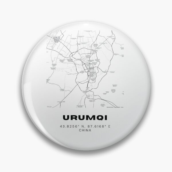 Item preview, Minimalist Urumqi Map Art - China City Coordinates Design designed and sold by RM-Journey.