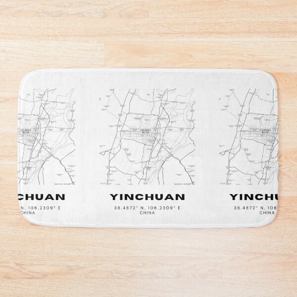 Item preview, Minimalist Yinchuan Map Art - China City Coordinates Design designed and sold by RM-Journey.