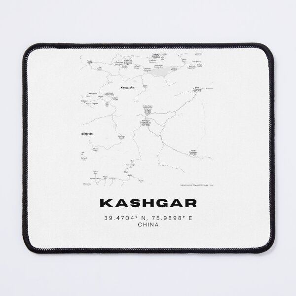 Item preview, Minimalist Kashgar Map Art - China City Coordinates Design designed and sold by RM-Journey.