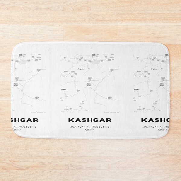Item preview, Minimalist Kashgar Map Art - China City Coordinates Design designed and sold by RM-Journey.