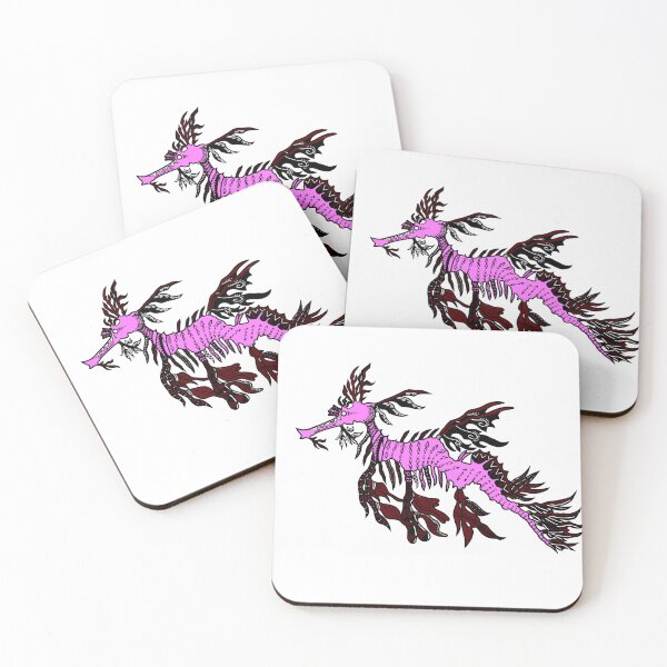 Item preview, Pink and Maroon Tribal Leafy Seadragon designed and sold by Steeb757.