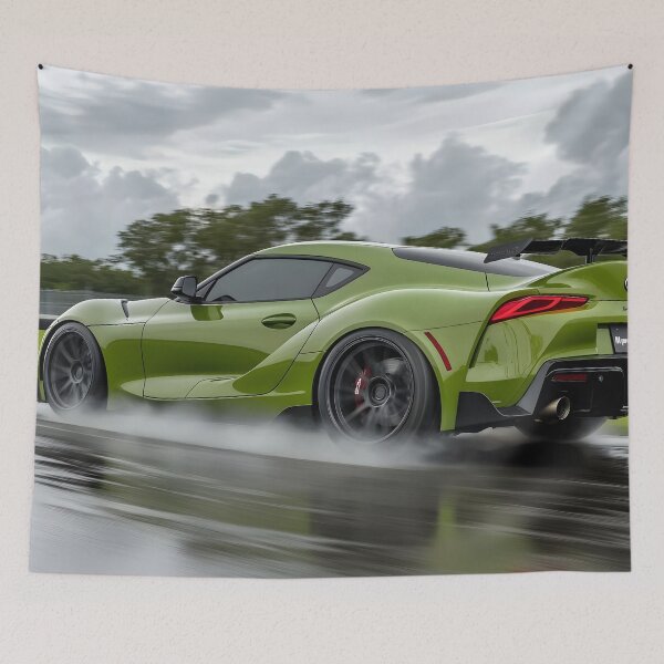 Item preview, Green Toyota Supra Poster – A Bold JDM Statement IV designed and sold by AutoPopStudio.