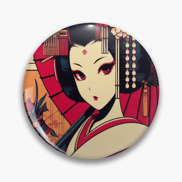 Item preview, Vintage anime geisha designed and sold by Creativnani.