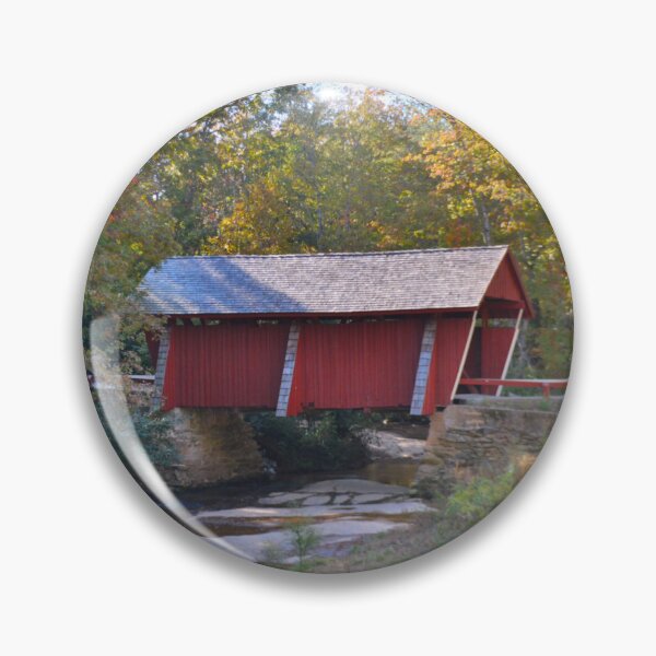 Item preview, Beautiful Campbells Covered Bridge In Autumn designed and sold by LisaWootenPhoto.