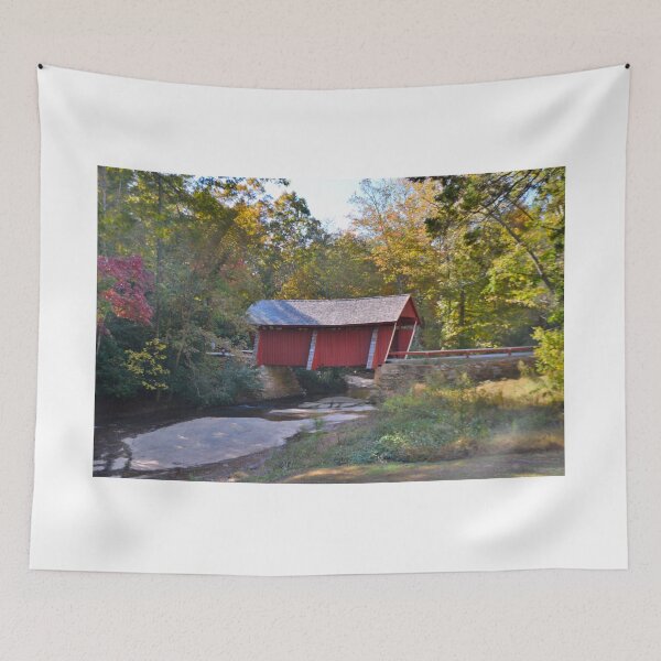 Item preview, Beautiful Campbells Covered Bridge In Autumn designed and sold by LisaWootenPhoto.