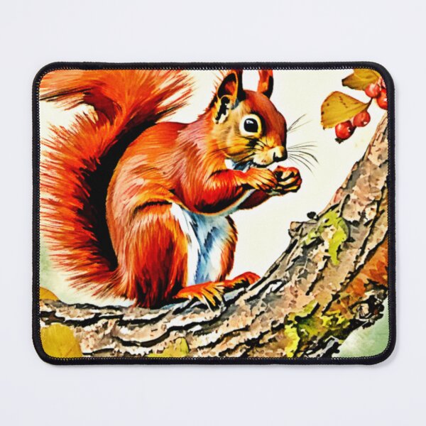 Item preview, Autumn Squirrel Art designed and sold by Health And Fitness Posts e-Store.