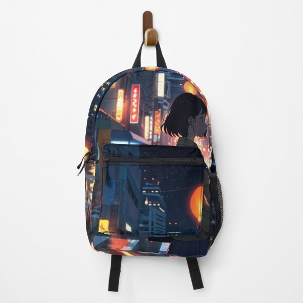 Item preview, girl on the city street at night designed and sold by novmasao.