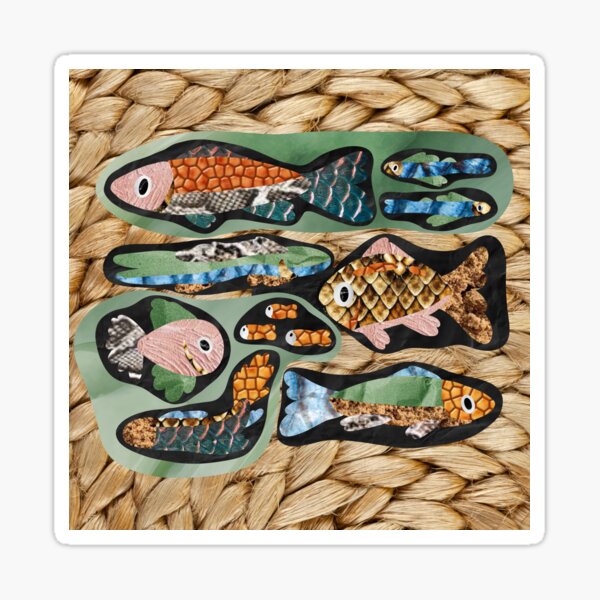 Vista previa del artículo con la obra «Pescado, pescado», diseñado y vendido por JadeBunnyDesign.