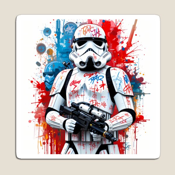 Item preview, Colorful Red Blue Warrior Star Wars Art designed and sold by ART ATTACK ZONE.