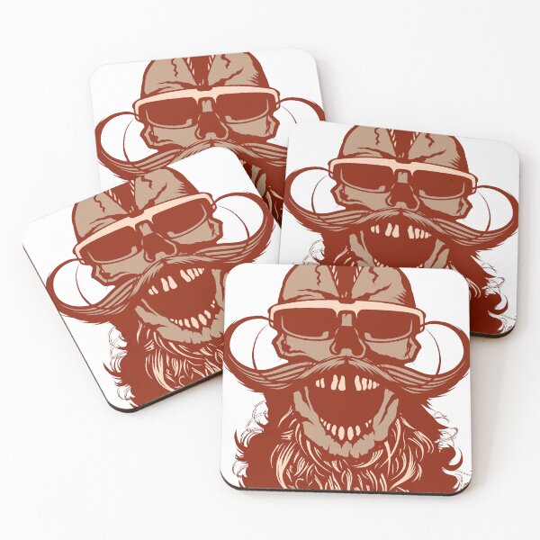 Item preview, hipster skull head beard mustache sunglasses designed and sold by Achille3777.