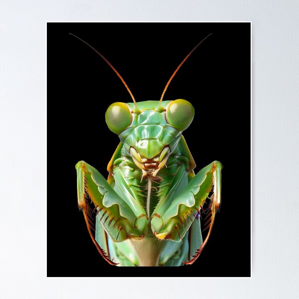 Item preview, Green Praying Mantis, Eerie Insect Art designed and sold by Phat Dog Designs .