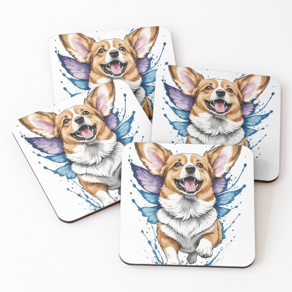 Item preview, Flying Corgi with Butterfly Wings - Whimsical Sky Pup designed and sold by PrayMerch.