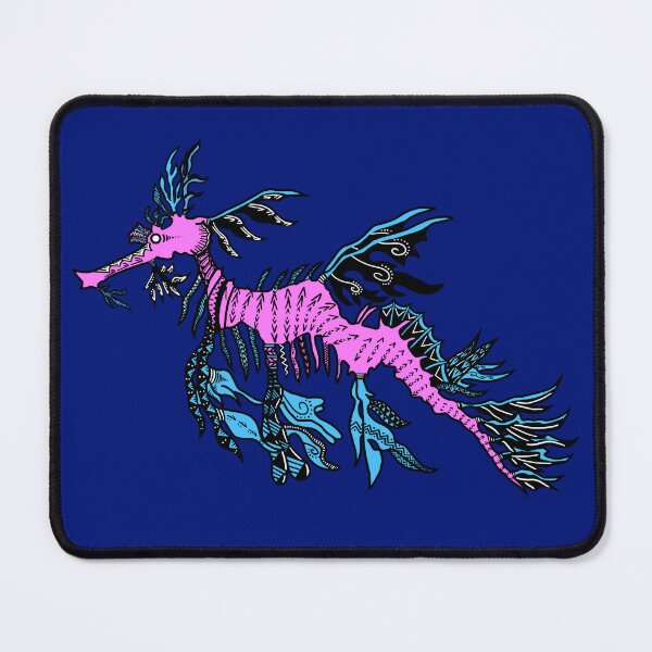 Item preview, Pink and Aqua Tribal Leafy Seadragon designed and sold by Steeb757.
