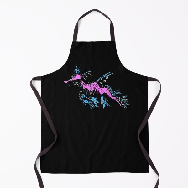 Item preview, Pink and Aqua Tribal Leafy Seadragon designed and sold by Steeb757.
