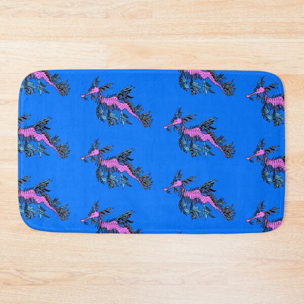 Item preview, Pink and Aqua Tribal Leafy Seadragon designed and sold by Steeb757.