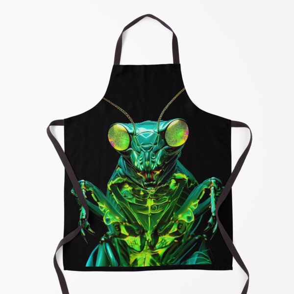 Item preview, Glowing Sci-Fi Green Praying Mantis, Futuristic Insect Art designed and sold by Phat Dog Designs .