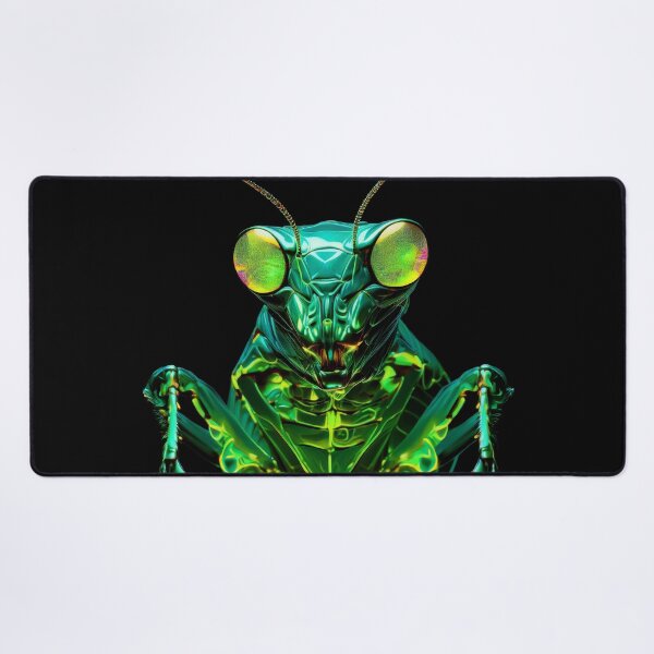 Item preview, Glowing Sci-Fi Green Praying Mantis, Futuristic Insect Art designed and sold by Phat Dog Designs .
