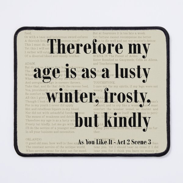Item preview, Lusty Winter As You Like It Shakespeare Quote designed and sold by kakarikihill.