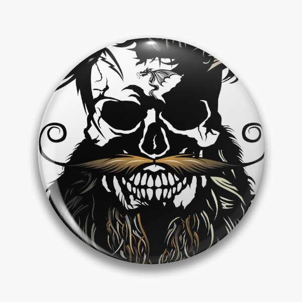 Item preview, skull hipster skull crane bearded beard mustache dragon tribal tattoo designed and sold by Achille3777.