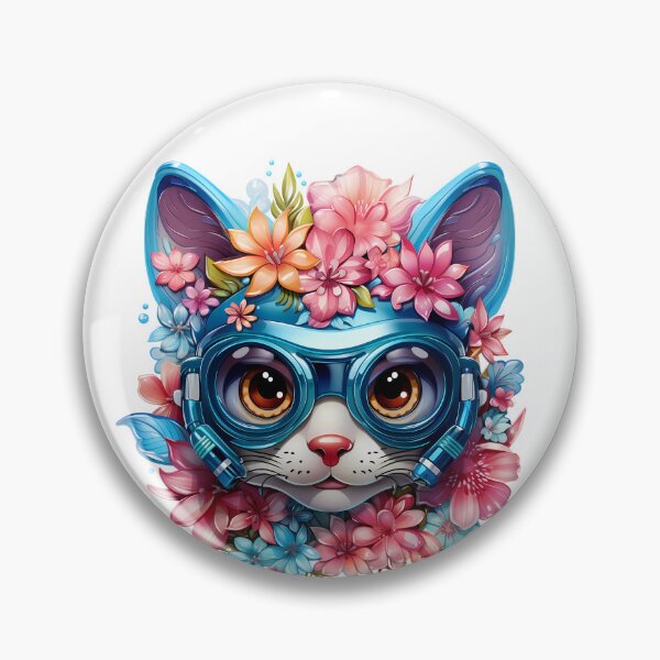 Artikelvorschau, „Floral Meow: Die Fliegerkatze“ entworfen und verkauft von nidiana15.