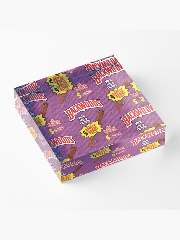 Alternate view of Backwoods Honey Berry Cigar Leafs Acrylic Block