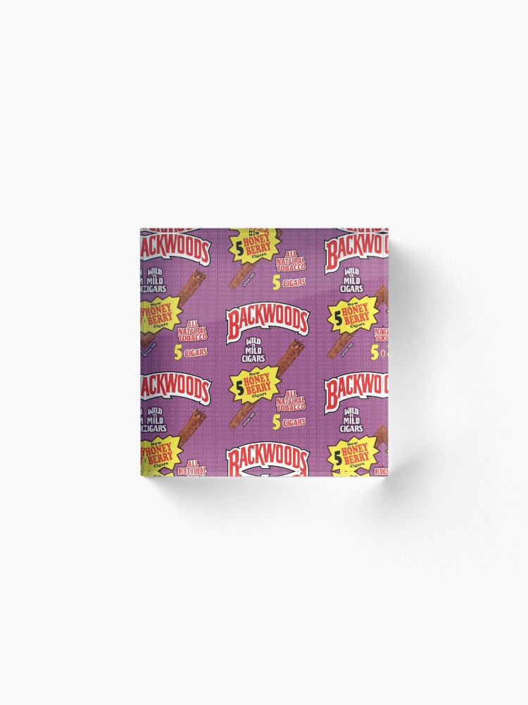 Alternate view of Backwoods Honey Berry Cigar Leafs Acrylic Block