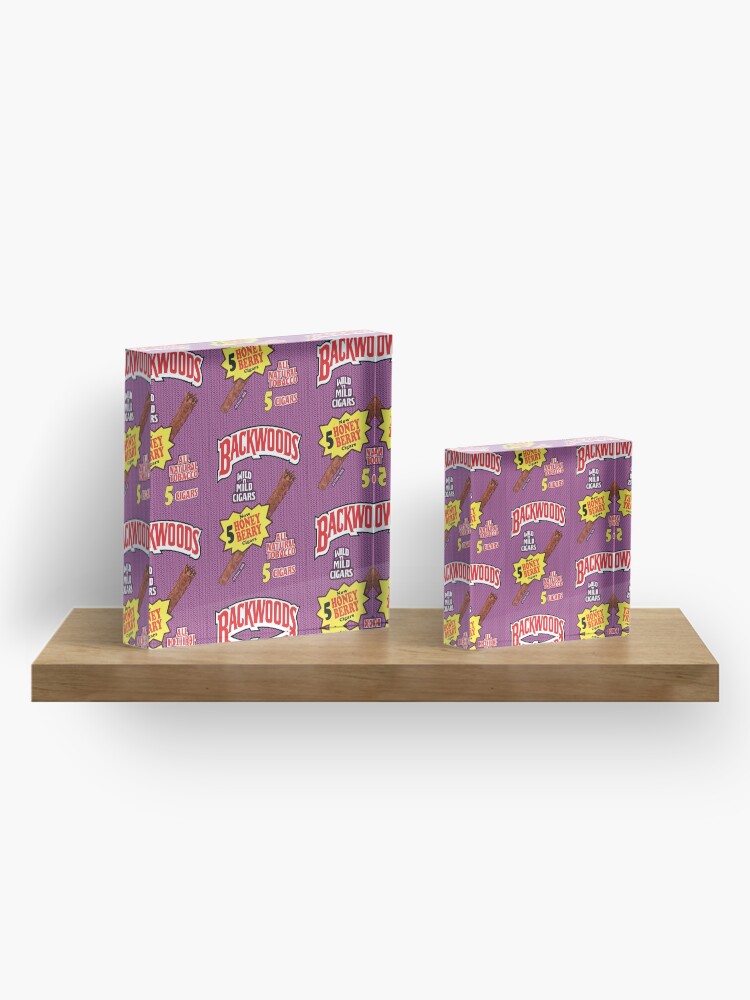 Alternate view of Backwoods Honey Berry Cigar Leafs Acrylic Block