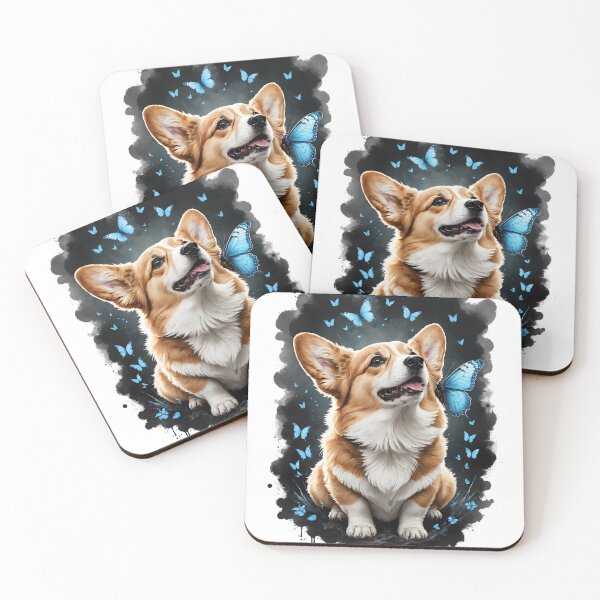 Item preview, Flying Corgi with Butterfly Wings - Whimsical Sky Pup designed and sold by PrayMerch.