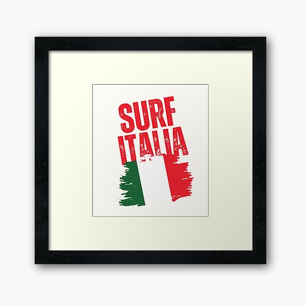Item preview, Copy of Rough-Text Surf Italia with Rough Italian Flag - Red Text designed and sold by SurfingLocales.