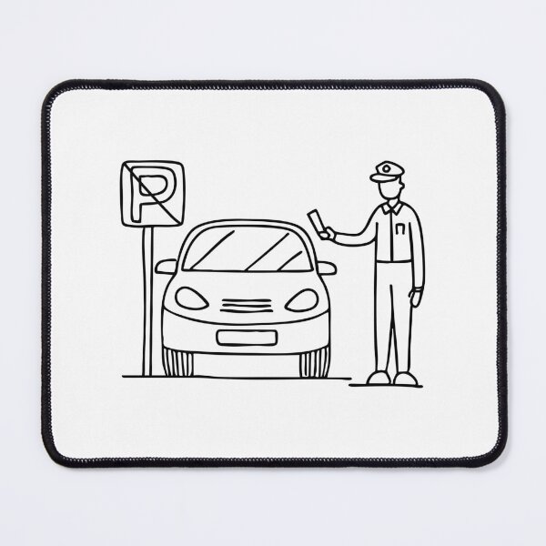 Item preview, A parking officer issuing a ticket to a car parked illegally designed and sold by rasagamastore.