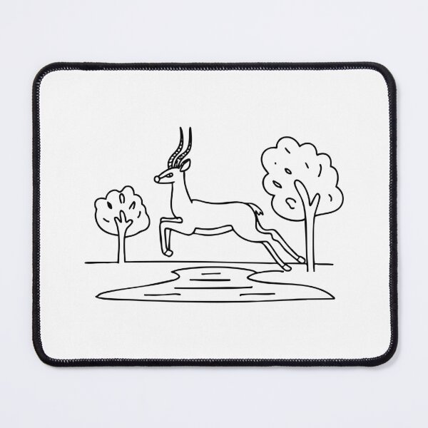 Item preview, An impala leaping gracefully over a small stream in the savanna designed and sold by rasagamastore.