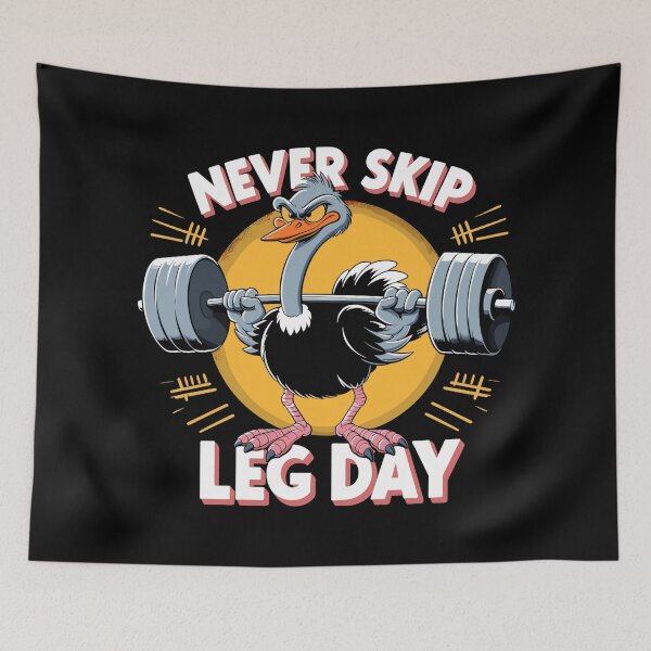Item preview, Leg Day Ostrich Leg Training Funny Gym Gift designed and sold by Pineapple-Tree.
