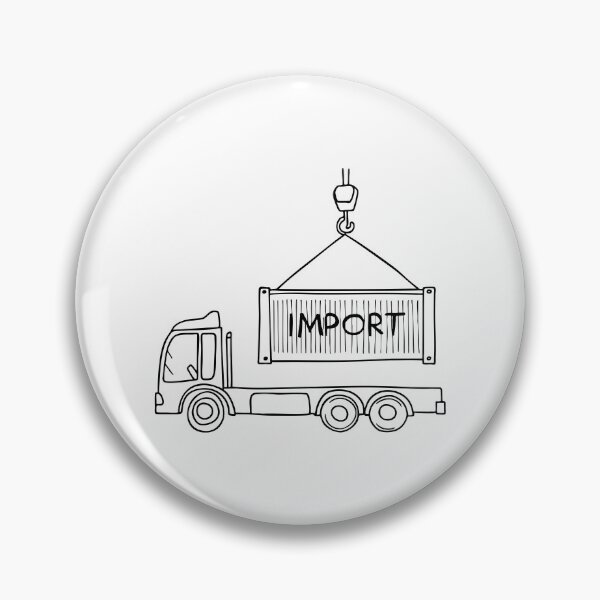 Artikelvorschau, Ein Kran hebt einen Import-Schiffscontainer von einem LKW entworfen und verkauft von rasagamastore.