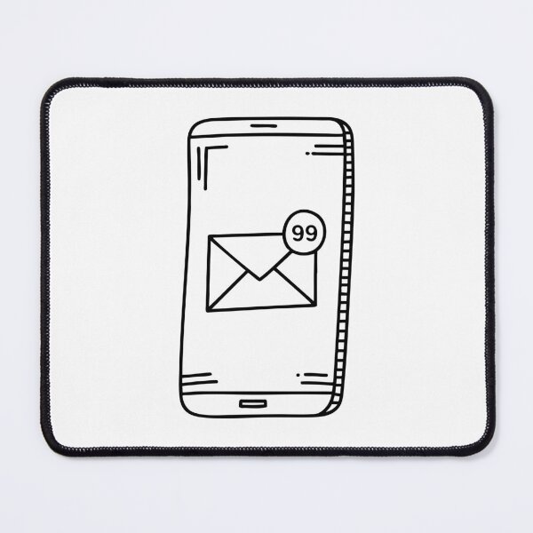 Item preview, A smartphone screen displaying a full inbox with unread messages designed and sold by rasagamastore.