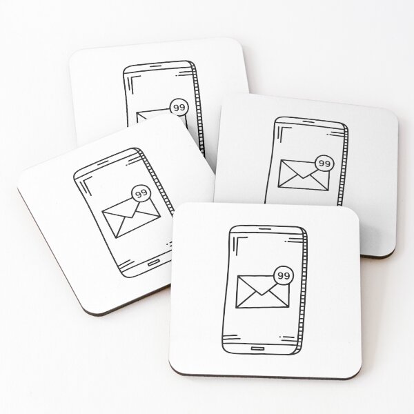 Item preview, A smartphone screen displaying a full inbox with unread messages designed and sold by rasagamastore.