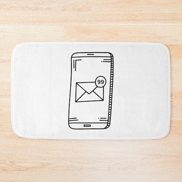 Item preview, A smartphone screen displaying a full inbox with unread messages designed and sold by rasagamastore.