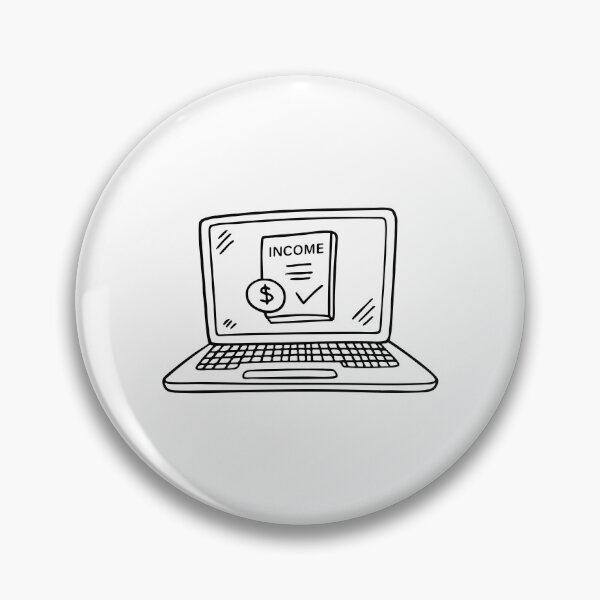 Item preview, A payment notification on their laptop, labeled Income Earned designed and sold by rasagamastore.