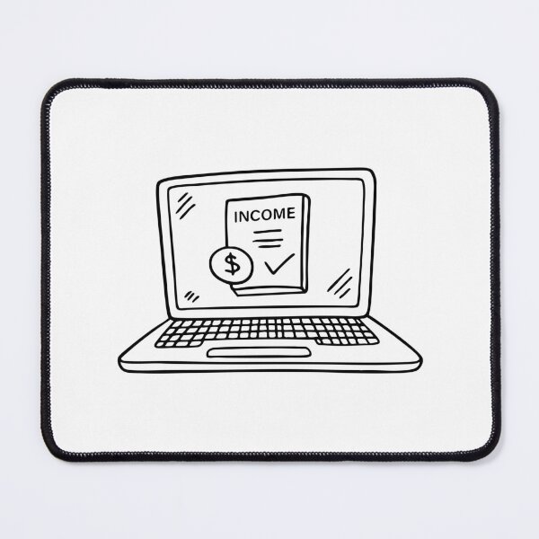 Item preview, A payment notification on their laptop, labeled Income Earned designed and sold by rasagamastore.