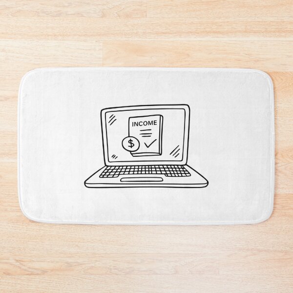 Item preview, A payment notification on their laptop, labeled Income Earned designed and sold by rasagamastore.