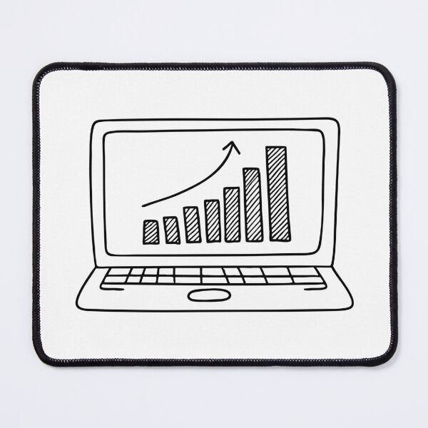 Item preview, A computer keyboard screen shows data line graph increase with an upward curve designed and sold by rasagamastore.