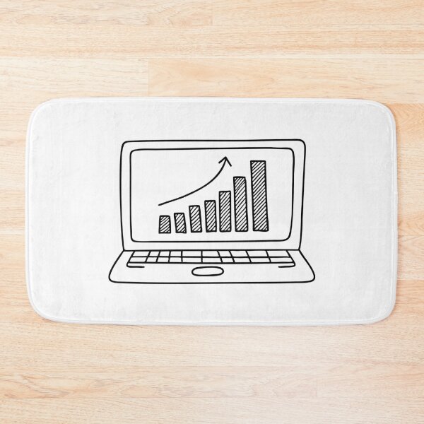 Item preview, A computer keyboard screen shows data line graph increase with an upward curve designed and sold by rasagamastore.