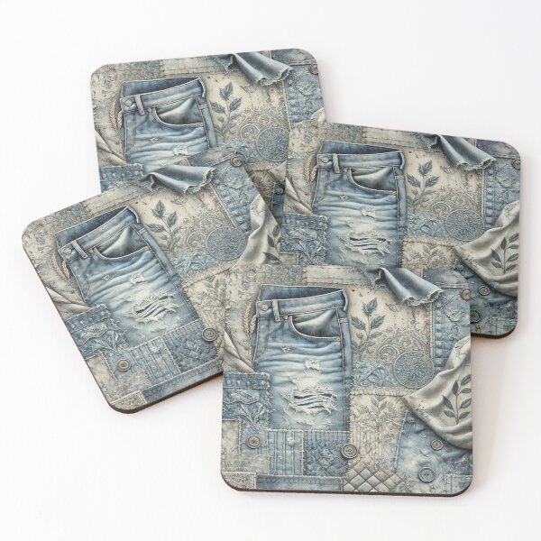 Item preview,  Denim Patchwork Elegance designed and sold by Wiredart.