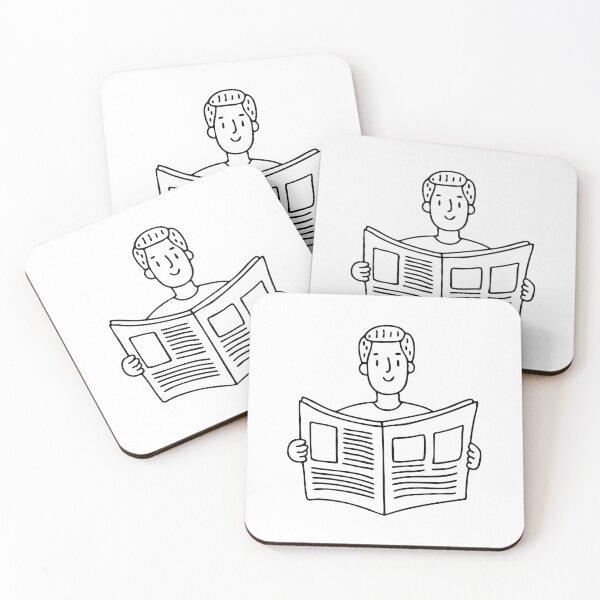 Item preview, A person reading a newspaper filled with articles, absorbing daily information designed and sold by rasagamastore.